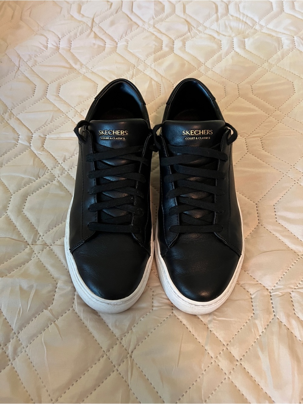 Skechers Women’s Black Arch Fit Legend Leather Sneakers